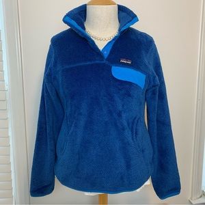 Patagonia Women’s Snap-T fleece Pullover in Electric Blue